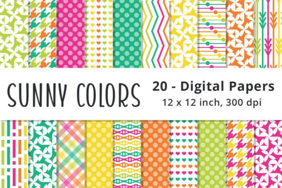 Download Sunny Colored Printable Scrapbook Paper - Printable Collection