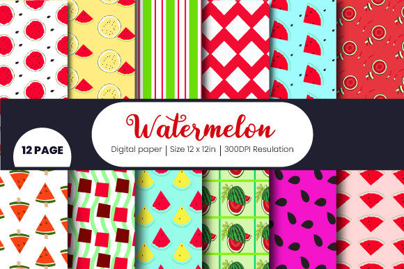 Download Watermelon Digital Printable Paper Pack - Printable Collection