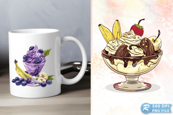 Download Watercolor Ice Cream Clipart PNG Image - Premium Resources