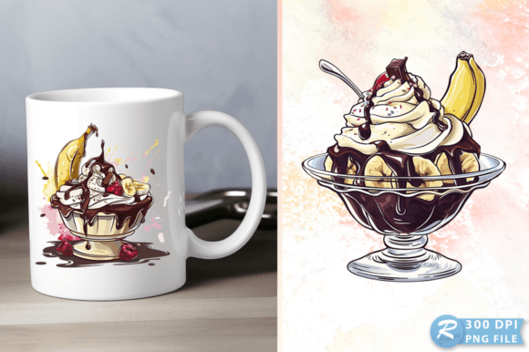 Download Watercolor Ice Cream Clipart PNG Image - Premium Bundle
