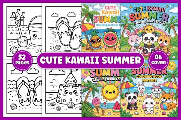 Download Cute Kawaii Summer Coloring Pages - Premium Resources