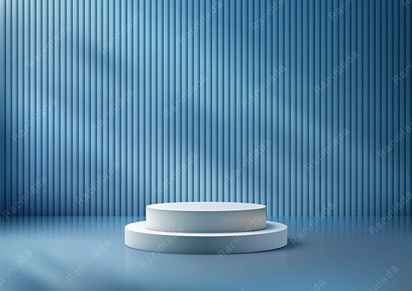 Download 3D White Podium Blue Striped Background - Striped background Collection