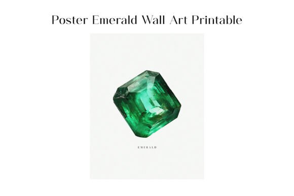 Download Poster Emerald CrystaWall Art Printable - Printable Collection